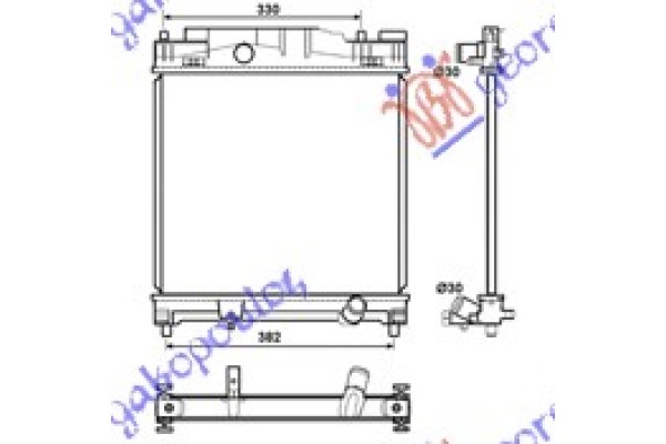 Ψυγειο Νερου 1,0-1,3 ΒΕΝΖ. (37x40) Toyota Iq 09-16 - 095106300