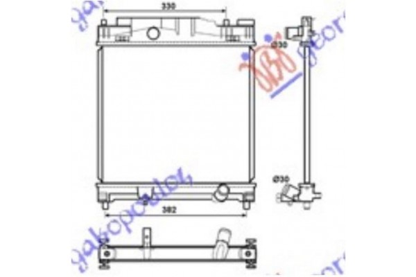 Ψυγειο Νερου 1,0-1,3 ΒΕΝΖ. (37x40) (KOYO) Toyota Iq 09-16 - 095106305