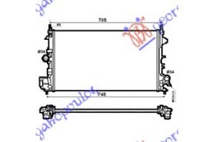 Ψυγειο Νερου 1.4 D4D Πετρελαιο +/- A/C Μηχανικο (376x402) (KOYO) Toyota Iq 09-16 - 095106310