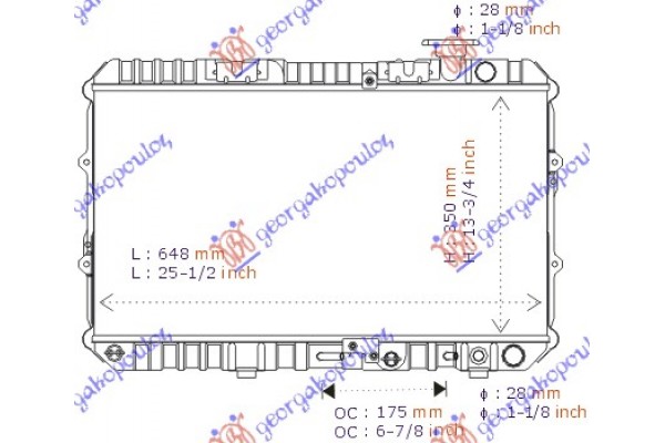 Ψυγειο 1,5CC 12V (57x32,5) Honda Civic Sedan 84-85