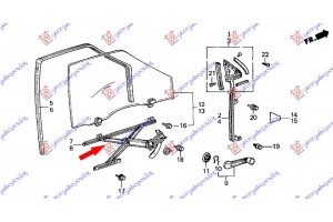 Αριστερα Γρυλλος Παραθυρου ΕΜΠ. ΜΗΧΑΝ. Honda Civic Sedan 84-85