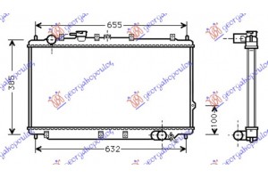 Ψυγειο Βενζινη (34,5x70) Kia Shuma 96-01 - 096506300