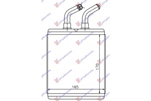 Ψυγειο Καλοριφερ (BR) (170x165x26) Kia Rio 99-02 - 096606500