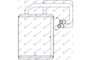 Ψυγειο Καλοριφερ (195x167x20) Kia Cerato 04-09 - 097006500