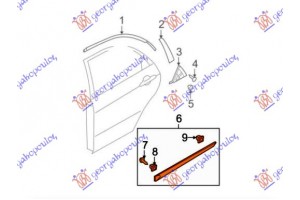 Φασα Πορτας Πισω (Γ) Δεξια Kia Cerato 04-09 - 097006551