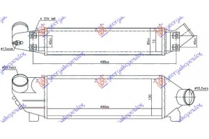 Ψυγειο INTER.2,0TDi (40x12,7x76) 00-02 Ford Transit 00-06 - 097306200