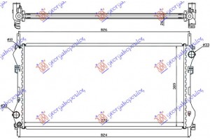 Ψυγειο 2.3i16V-2.4TD +/-AC (77x40) Ford Transit 00-06 - 097306310