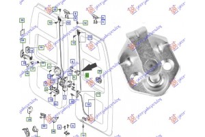 Κλειδαρια Σταθερη Πορτας Πισω Διπλης Κεντρο (ΓΑΝΤΖΟΣ) Ford Transit 00-06 - 097307250