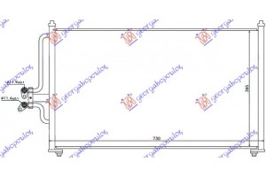 Ψυγειο A/C 2.0-3.0 Βενζινη -04 (700x430x16) Ford Maverick 00-08 - 098006400