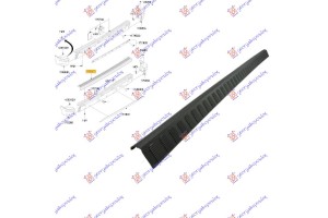 Πλαστικο Προφυλακτηρα Πισω Ανω Ford Transit Connect 03-10 - 098304030