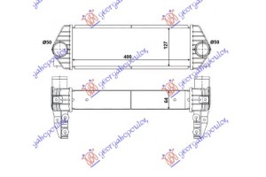 Ψυγειο Intercooler 1.8 Di/TDCi Πετρελαιο 07- (400x130x65) Ford Transit Connect 03-10 - 098306200
