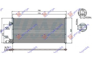 Ψυγειο A/C 1,8i16V-1.8TDCI (74,7x36) Ford Transit Connect 03-10 - 098306400