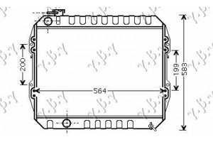 Ψυγειο ΝΕΡ. 2.4D4WD (47.5x53x5.2) Toyota HI-LUX (YN 85) 2WD 89-94 - 098606320