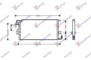 Ψυγειο A/C ΠΛΑΚΑΚΙ-ΡΑΚΟΡ (54x27.2) Toyota HI-LUX (YN 85) 2WD 89-94