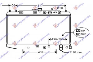 Ψυγειο Βενζινης (33x66,8) Honda Civic H/B 90-92 - 099206310