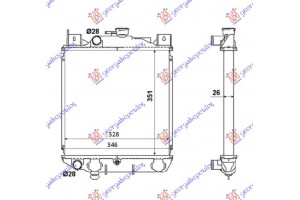 Ψυγειο 1,6i 16V +-/AC (35x33x2.6) Suzuki Swift H/B 90-92 - 099306310