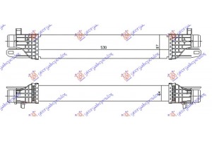 Ψυγειο Intercooler 1.4 Tb Βενζινη (530x100x64) Alfa Romeo Giulietta 10- - 100006200