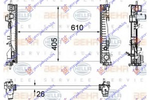 Ψυγειο 1.4TURBO(125-170)(61x40.5x2.6)(MAHLE Behr Premium LINE) Alfa Romeo Giulietta 10- - 100006310