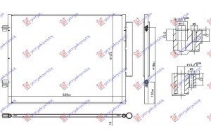 Ψυγειο A/C Για Ολα Βενζινη ΜΗΧΑΝΙΚΟ/ΑΥΤΟΜΑΤΟ (639x473x16) Alfa Romeo Giulia 15- - 101006400