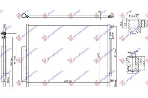 Ψυγειο A/C Για Ολα Πετρελαιο Αυτοματο (631x464x12) Alfa Romeo Giulia 15- - 101006410