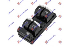 Διακοπτης ΠΑΡΑΘ. ΕΜΠ. (Τετραπλός)(10pin) (Χρωμιο/Μαυρο) Αριστερα Audi A3 08-12 - 079007172