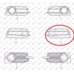 Διχτυ Προφυλακτηρα Εμπρος Ακραιο (ΧΩΡΙΣ Τρυπα ΠΡΟΒΟΛΕΑ) Αριστερα Audi A1 10-14 - 127004812