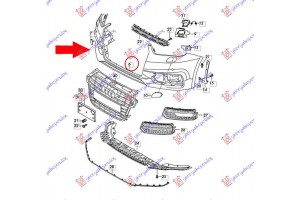 Προφυλακτηρας Εμπρος Βαφομενος (ΜΕ Pds & ΠΙΤΣΙΛΙΣΤΗΡΙΑ) Audi A1 14-18 - 127103630