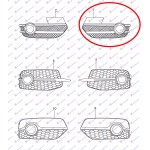 Διχτυ Προφυλακτηρα Εμπρος Ακραιο (ΜΕ Τρυπα ΠΡΟΒΟΛΕΑ) Αριστερα Audi Q3 11-14 - 129004802