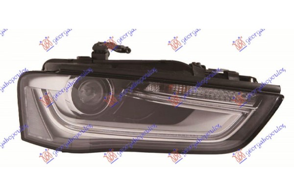 Φανος Εμπρος Bi Xenon Με Φως Ημερας Led (Ε)(ΜΕ ΜΟΤ) (DEPO) Δεξια Audi A4 11-15 - 130005146