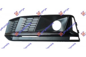 Διχτυ Προφυλακτηρα Εμπρος (ΜΕ Τρυπα Για ΑΙΘΗΤΗΡΑ) Με Διακοσμητικο Μαυρο Γυαλιστερο (S-LINE) Αριστερα Audi A4 15-18 - 130104829