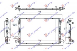 Ψυγειο Νερου 1.4 Tfsi Βενζινη - 2.0 Tdi Πετρελαιο (720x480x16) Παροχες ΟΔΗΓ. 32/32 Audi A4 15-18 - 130106300