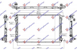 Ψυγειο Νερου 3.0 Tdi Πετρελαιο Αυτοματο (720x470x26) Παροχες Διαγωνια Audi A4 15-18 - 130106320