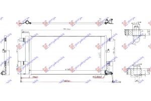Ψυγειο A/C 3.0 (55) Tfsi Βενζινη - 3.0 (50) Tdi Πετρελαιο (678x335x12) Audi A7 18- - 126306410