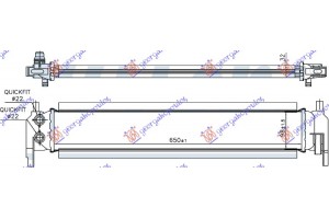 Ψυγειο Βοηθητικο 1.2 Tfsi Βενζινη - 1.6 Tdi Πετρελαιο (650x98x32) Skoda Octavia 6 13-17 - 751006355