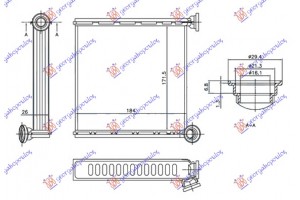 Ψυγειο Καλοριφερ (BR) (172x184x26) Τυπου Valeo Skoda Superb 15-19 - 745206500