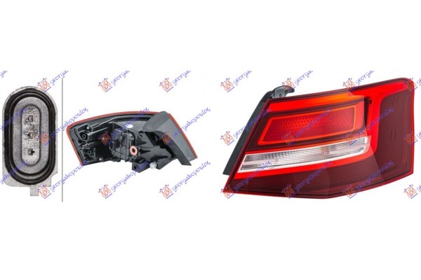 Φανος Πισω Εξω Led (HELLA) Δεξια Audi A3 3D/SPORTBACK 16-20 - 132205831