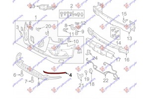 Διακοσμητικο Προφυλακτηρα Εμπρος Κατω Αριστερα Audi A3 Sport SEDAN/CABRIO 16-20 - 132304012