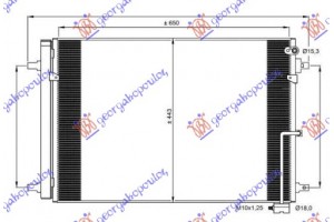 Ψυγειο A/C ΒΕΝΖ-ΠΕΤΡ.(ΕΚΤΟΣ 3.0-4.0TFSi)(66x44x1.6) Audi A8 09-13 - 134006400