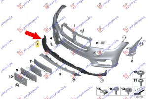 Σποιλερ Προφυλακτηρα Εμπρος (ΜΕ PDS) Bmw X5 (F15) 13-18 - 151106370