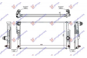 Ψυγειο Νερου 1.5/2.0/3.0 (118i/ (125i N20 ΚΙΝΗΤΗΡΑΣ) /135i) Βενζινη Αυτοματο (600x334x32) Bmw Series 1 (F21/20) 3/5D 11-15 - 152106330