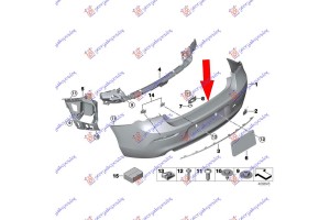 Προφυλακτηρας Πισω ΒΑΦΟΜ. (Μ/Χ PDS) Bmw Series 1 (F21/20) 3/5D 15-19 - 152203390