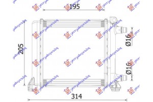 Ψυγειο Νερου Βοηθητικο 1.5-2.0 Βενζινη (202x195) (MAHLE Behr Premium LINE) Bmw Series 1 (F40) 19- - 152306365