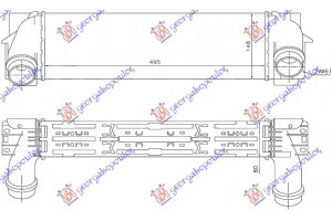 Ψυγειο INT. 1.6 (18i) 2.0 (20/28i/iX) Βενζινη -2.0(18/20d/dx) Πετρελαιο (495Χ145Χ80) Bmw X3 (F25) 11-14 - 153006200