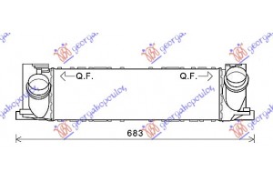Ψυγειο INTER.335d/435dXDrive(495x150x100 Bmw Series 3 (F30/F31) SDN/S.W. 12-14 - 154106220