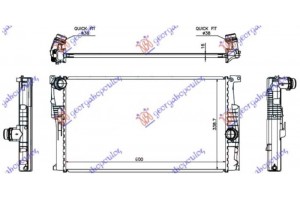Ψυγειο Νερου 1.6 (316i/320i) Βενζινη / 2.0 (316d/318d/320d) Πετρελαιο Μηχανικο (600x339x16) (KOYO) Bmw Series 3 (F30/F31) SDN/S.W. 12-14 - 154106305