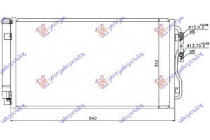Ψυγειο A/C Βενζινη - Πετρελαιο (600x340x16) Bmw Series 3 (F30/F31) SDN/S.W. 12-14 - 154106400