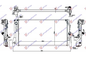 Ψυγειο Νερου 1.5 (216i-218ι) Βενζινη Αυτοματο (680x350x26) (3 ΣΩΛΗΝΑΚΙΑ) Bmw Series 2 (F45/F46) ACTIVE/GRAN Tourer 14-17 - 157106350