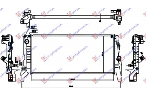 Ψυγειο Νερου 2.0 (220i) Βενζινη Αυτοματο (680x320x26) (3 ΣΩΛΗΝΑΚΙΑ) Bmw Series 2 (F45/F46) ACTIVE/GRAN Tourer 14-17 - 157106360