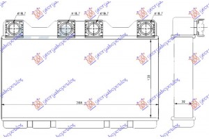 Ψυγειο Καλοριφερ (BR) (135x268x32) Bmw Series 7 (E38) 95-02 - 157806500