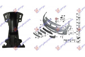 Βαση Προφυλακτηρα Εμπρος Κατω Πλαστικη Κεντρικη (& Μ-SPORT) Bmw Series 4 (F32/36/33/)COUPE/GR.COUPE/CAB.14-20 - 159004310